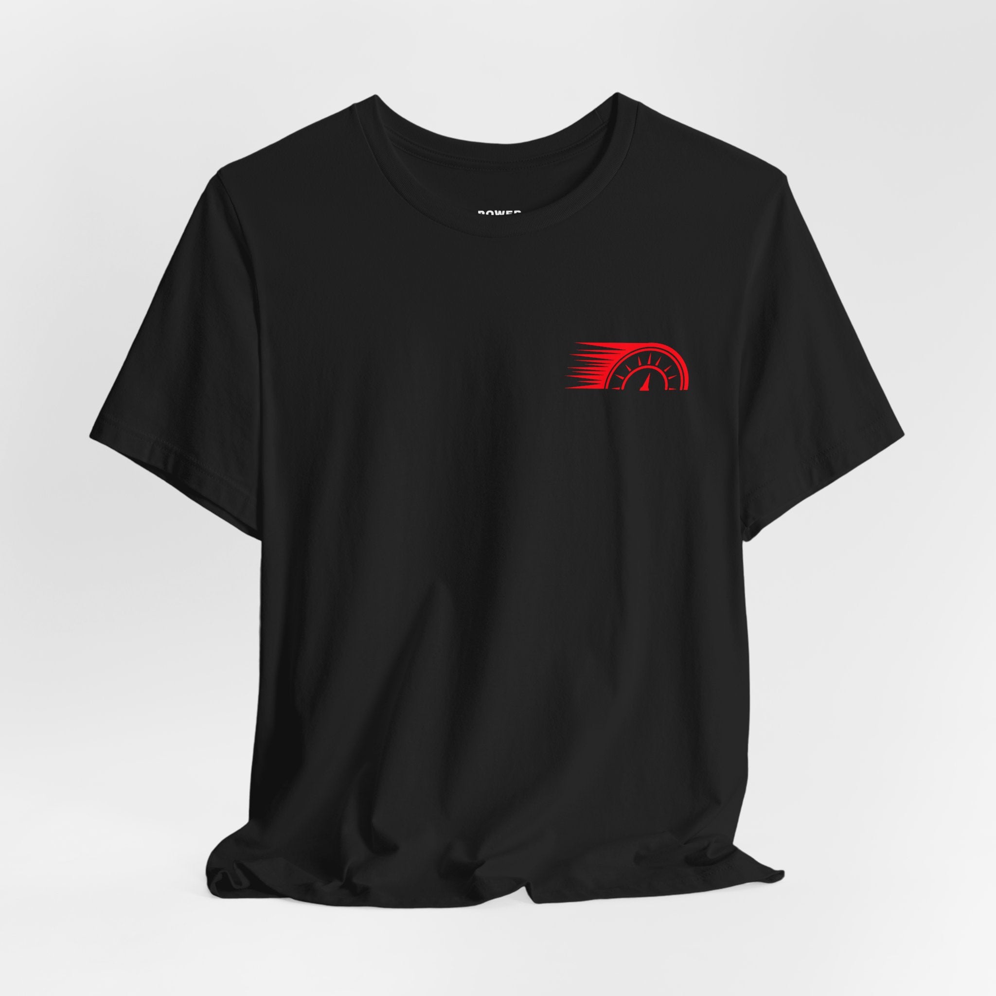 Power House Apparel T‑Shirt — Speedometer Logo Back Graphic Tee