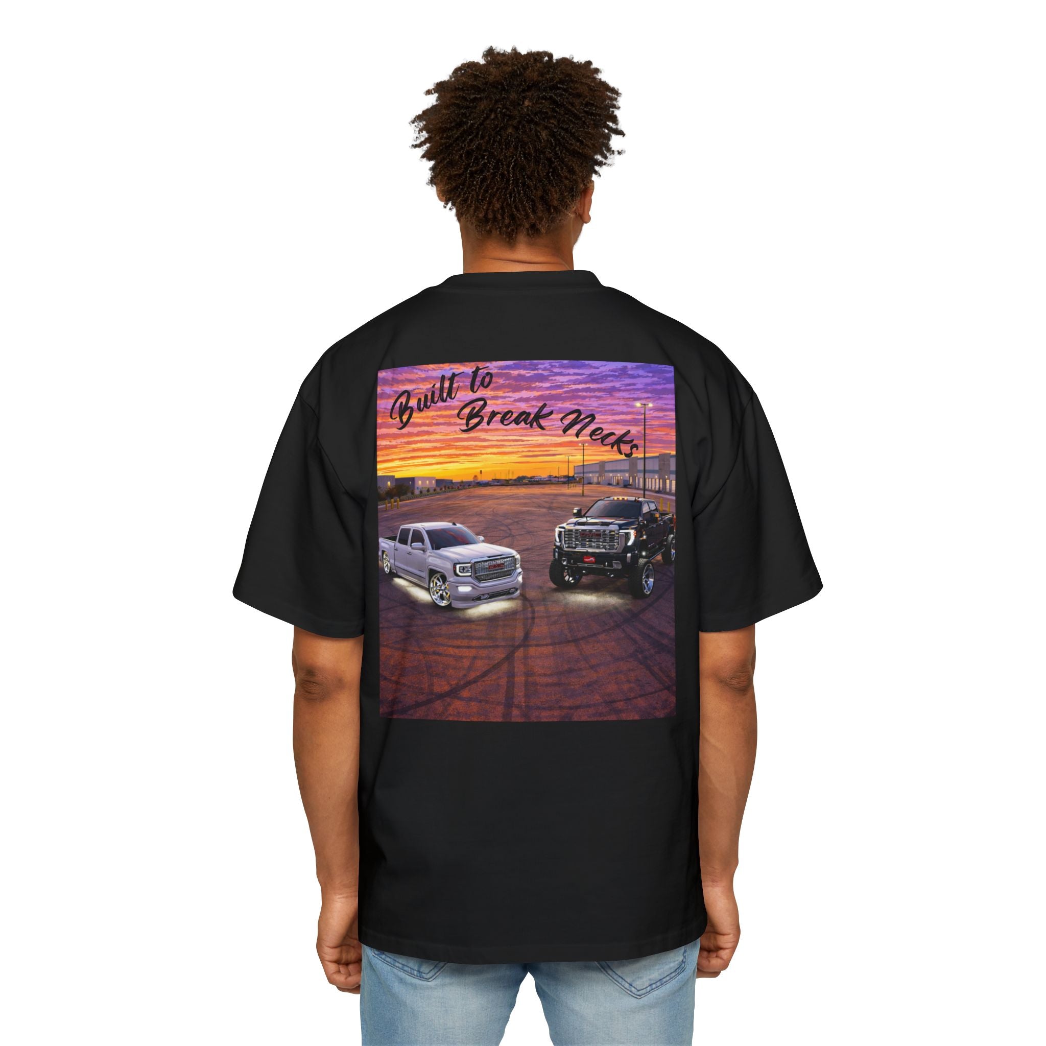 Built to Break Neck Tee — Truck Graphic Oversized Men’s T‑Shirt