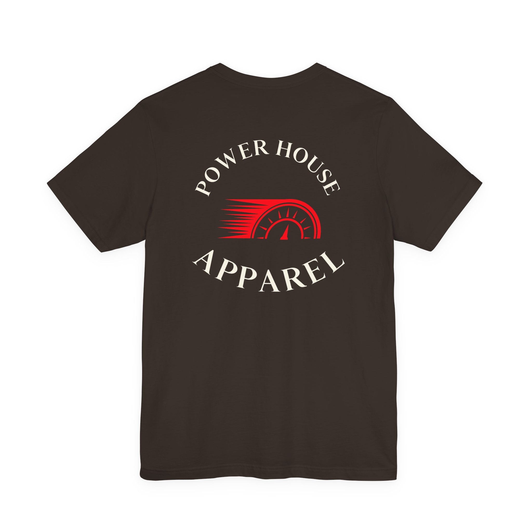 Power House Apparel T‑Shirt — Speedometer Logo Back Graphic Tee