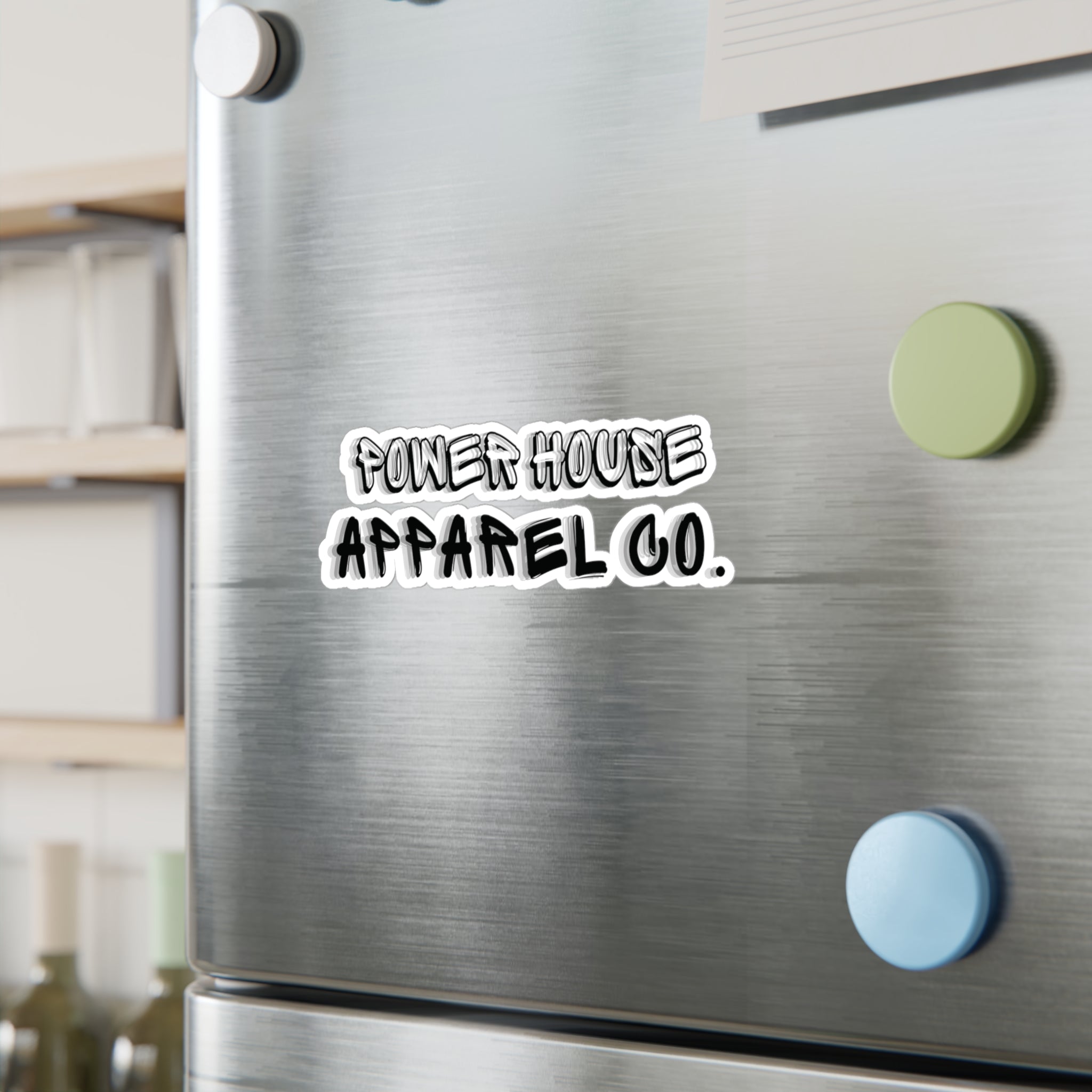 Power House Apparel Co. Kiss-Cut Sticker — Retro Graffiti Logo Decal