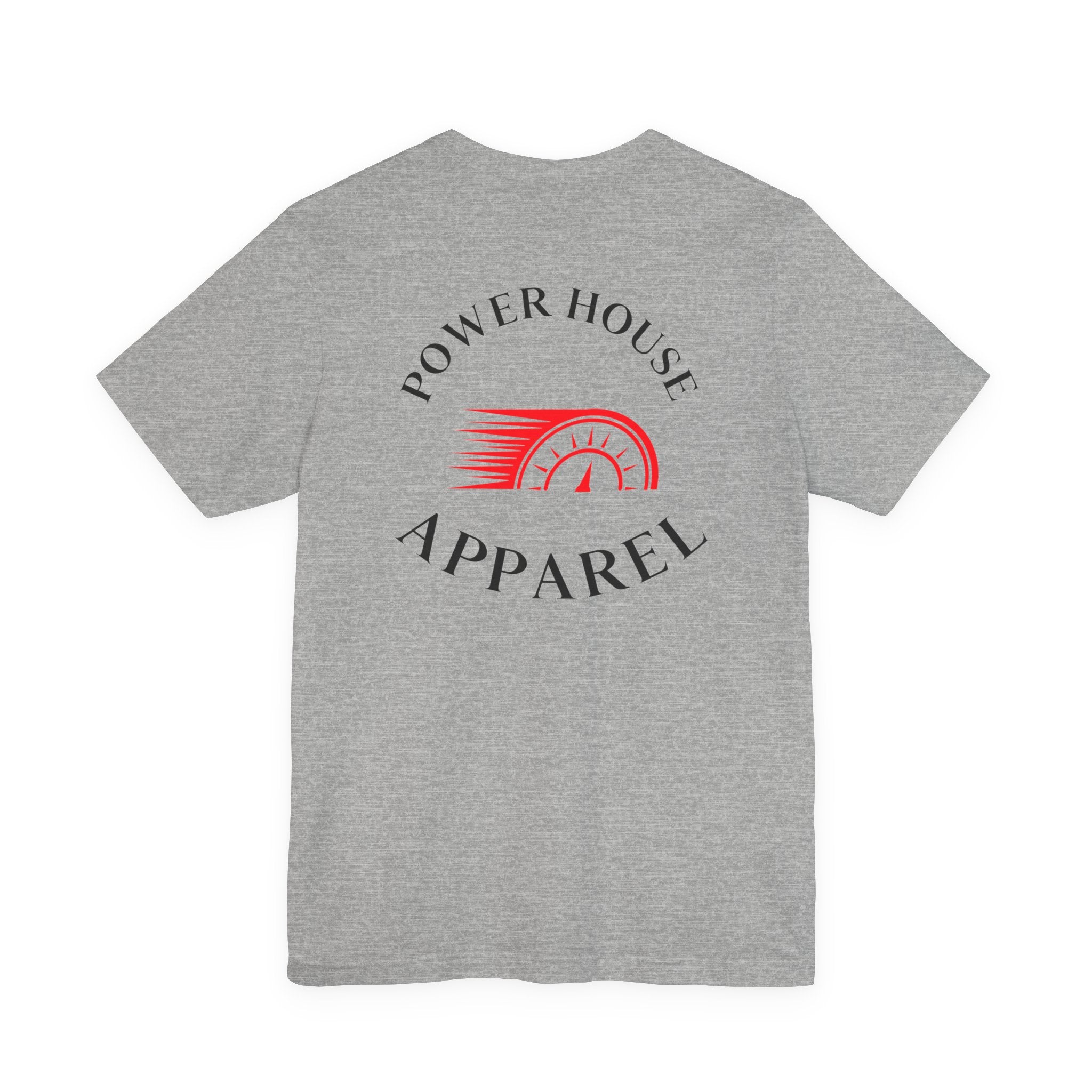 Power House Apparel T‑Shirt — Speedometer Logo Back Graphic Tee