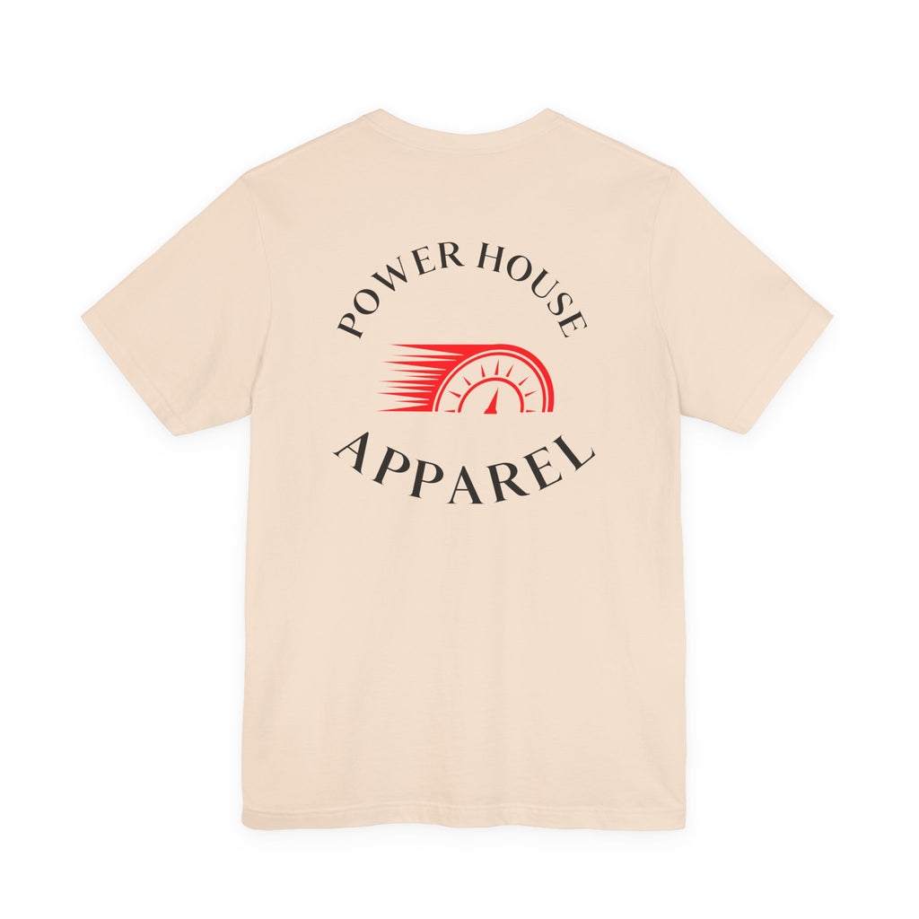 Power House Apparel T‑Shirt — Speedometer Logo Back Graphic Tee