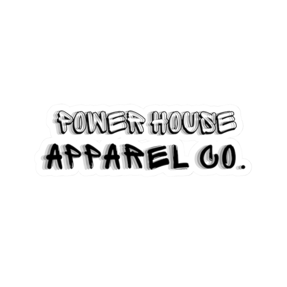 Power House Apparel Co. Kiss-Cut Sticker — Retro Graffiti Logo Decal