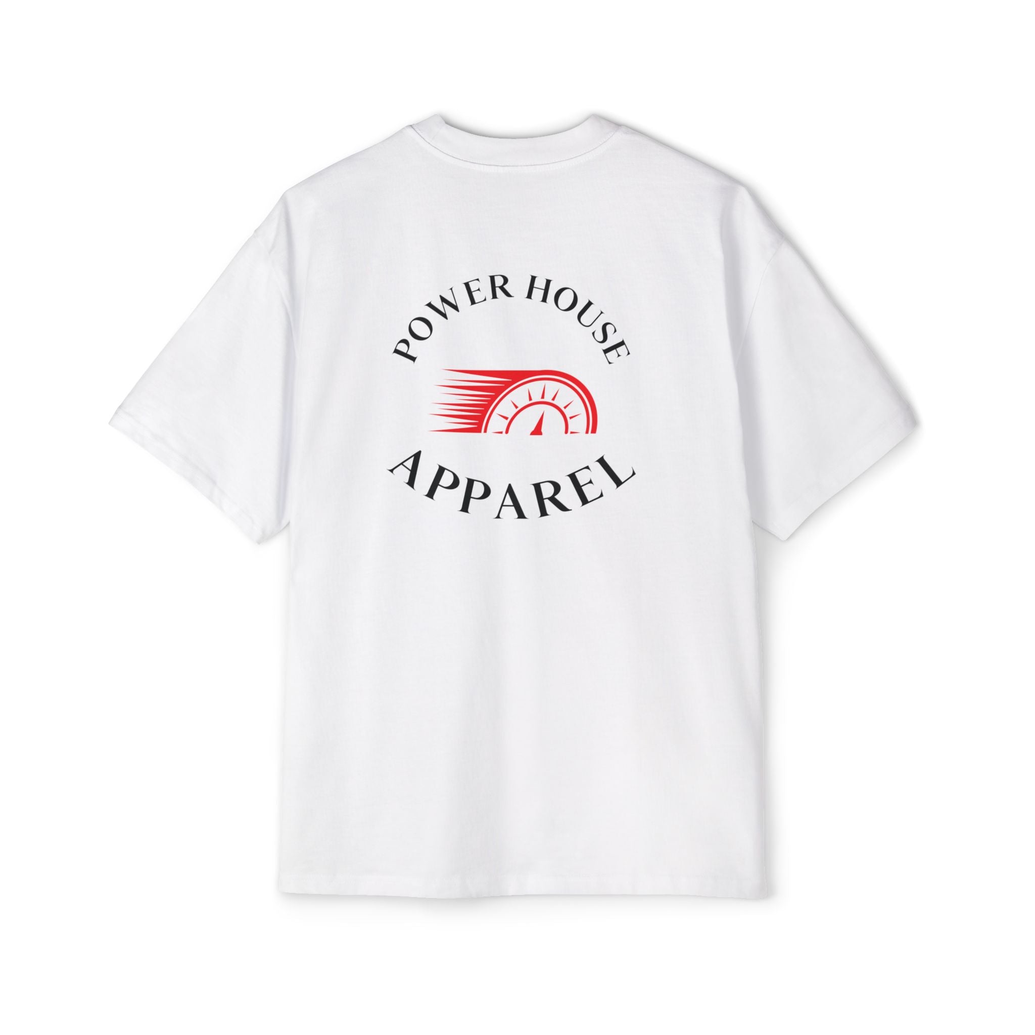 Power House Apparel T‑Shirt — Speedometer Logo Back Graphic Tee