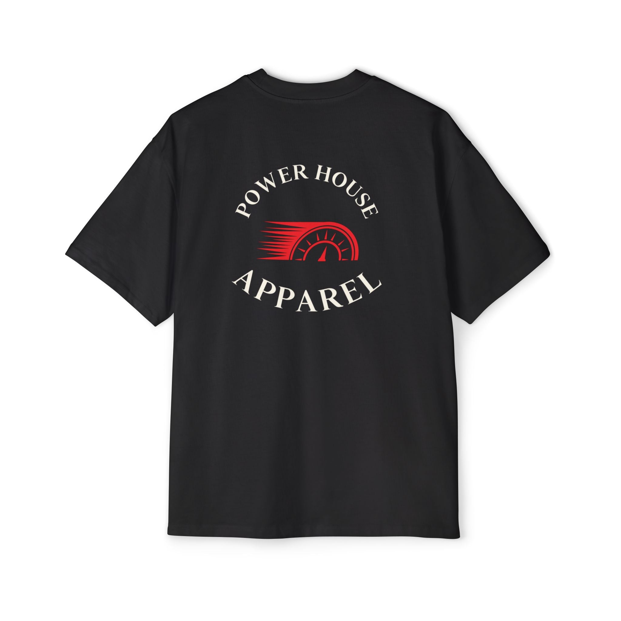 Power House Apparel T‑Shirt — Speedometer Logo Back Graphic Tee