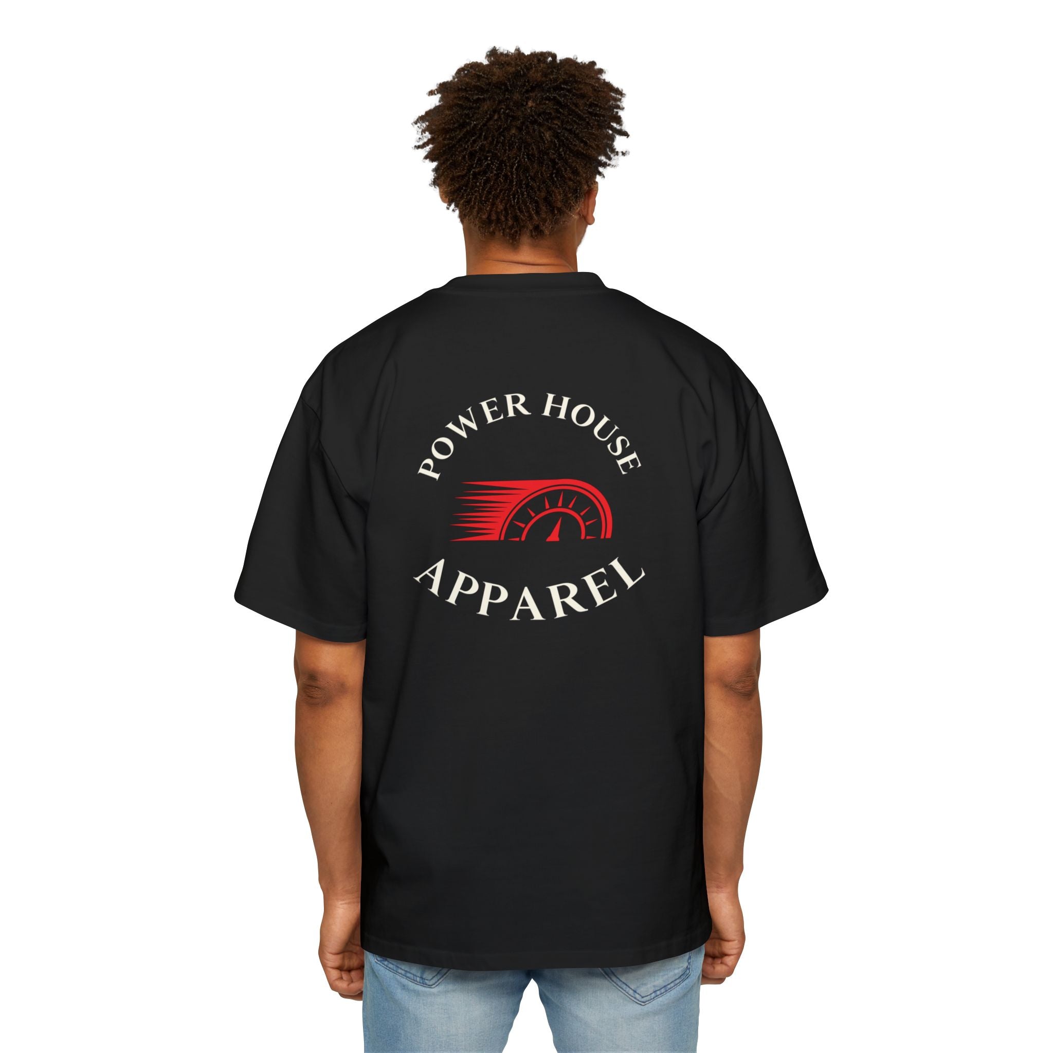 Power House Apparel T‑Shirt — Speedometer Logo Back Graphic Tee
