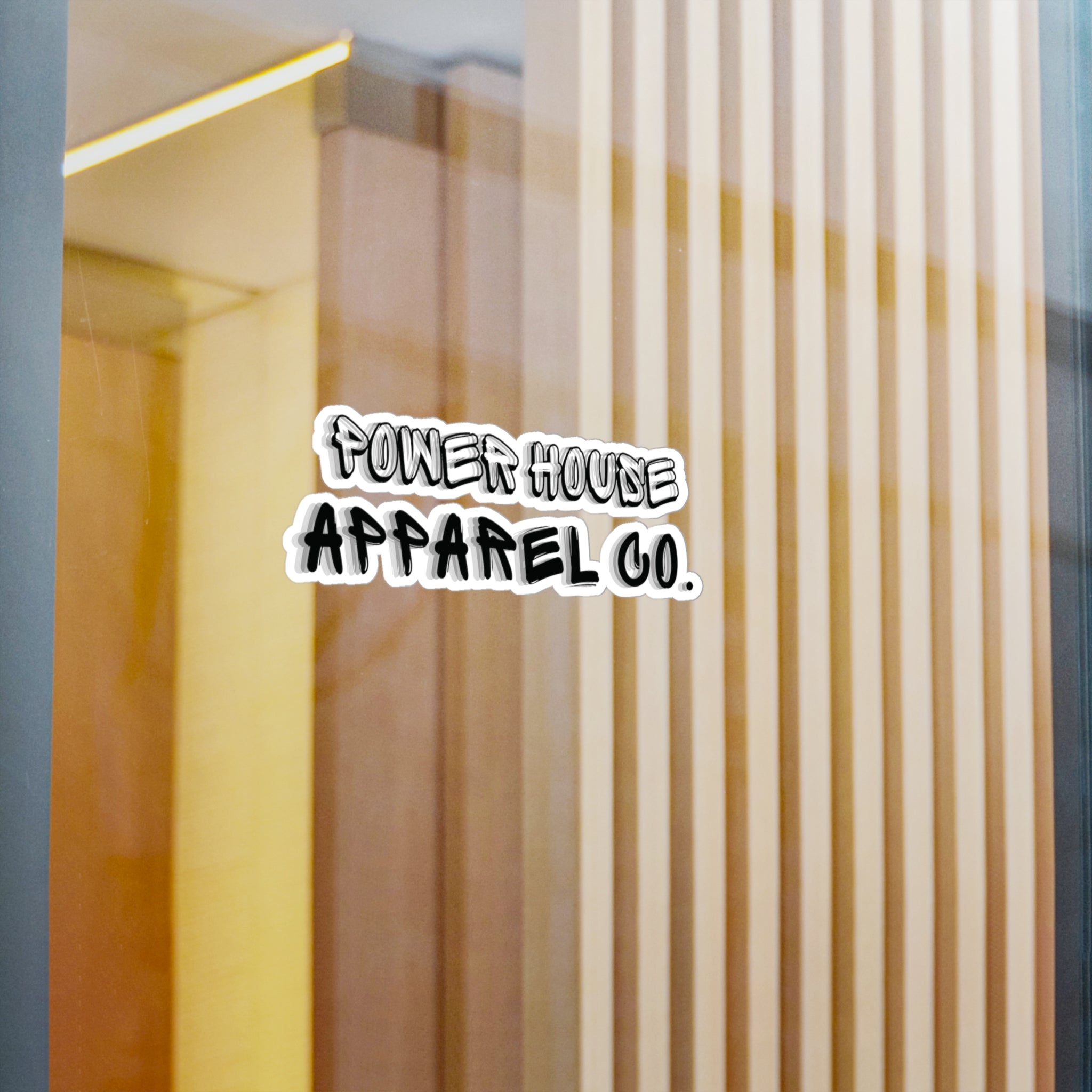 Power House Apparel Co. Kiss-Cut Sticker — Retro Graffiti Logo Decal