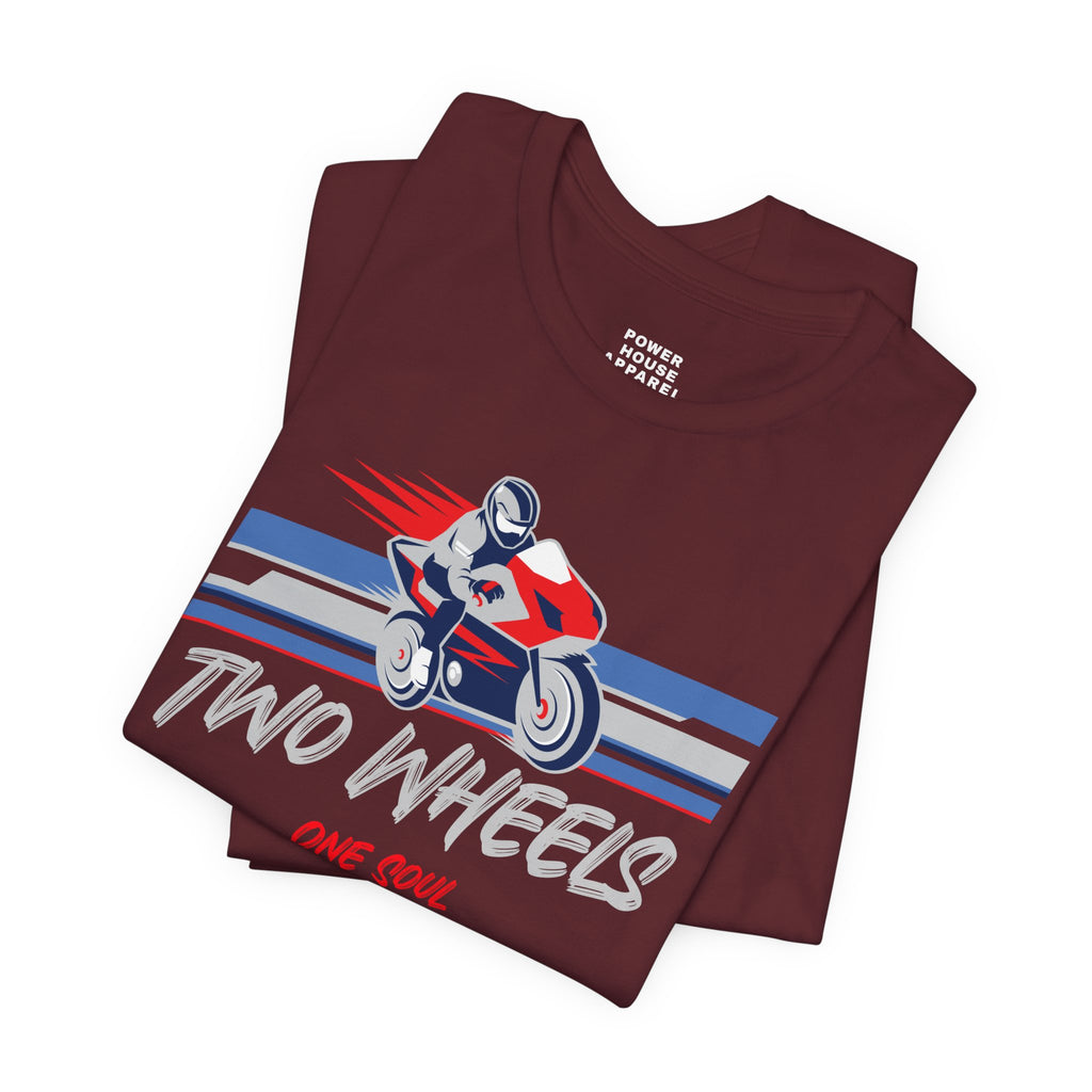 Motorcycle T‑Shirt - 'Two Wheels One Soul' Racing Tee